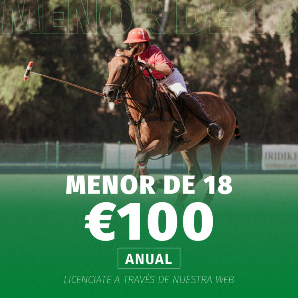 Licencia menor de 18 anual - Federación Andaluza de Polo