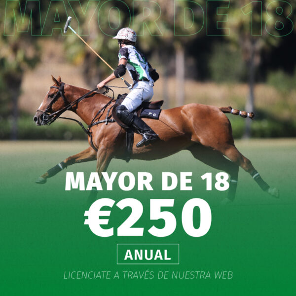 Licencia mayor de 18 anual - Federación Andaluza de Polo